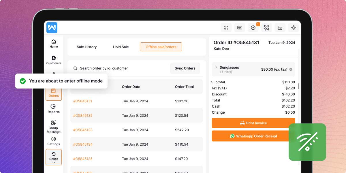 WooCommerce POS offline mode and sync