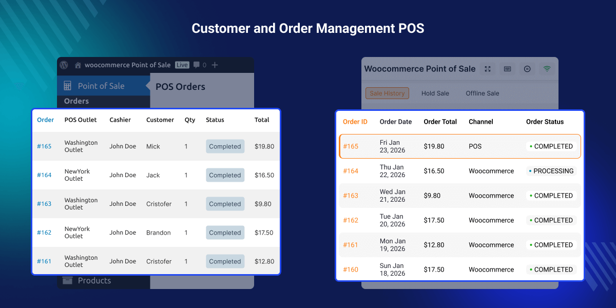 POS and WooCommerce order management