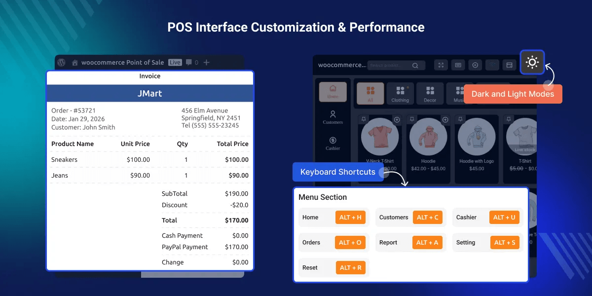 POS Interface Customisation and Performance